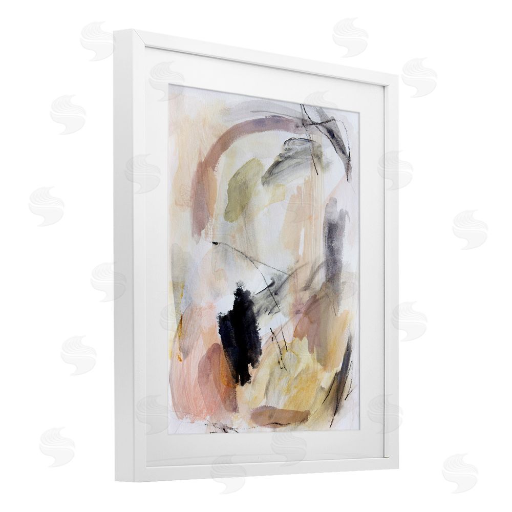 Hope Bainbridge Chaotic Sketches Paint Strokes White Framed Print Under Glass Wall Art