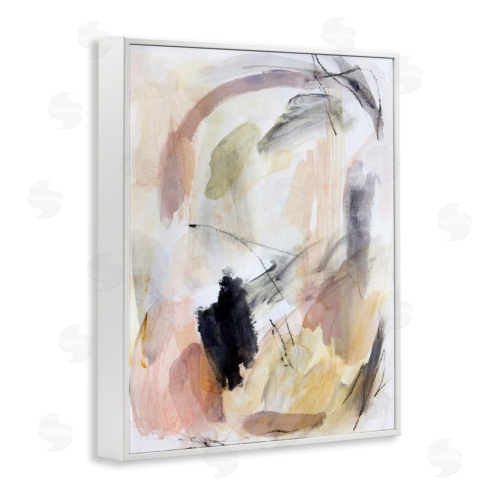Hope Bainbridge Chaotic Sketches Paint Strokes White Framed Giclee Wall Art Print