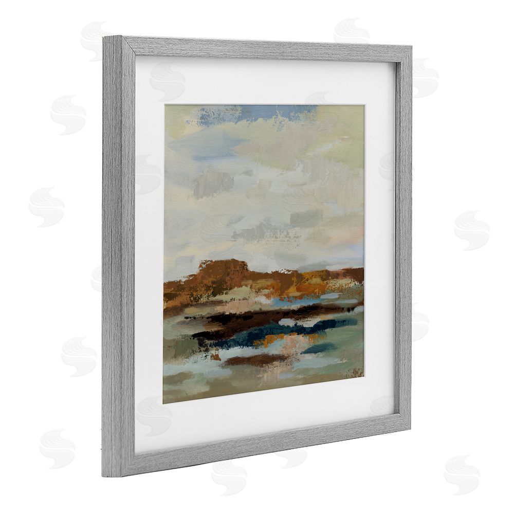 Silvia Vassileva American West Abstract Gray Framed Print Under Glass Wall Art