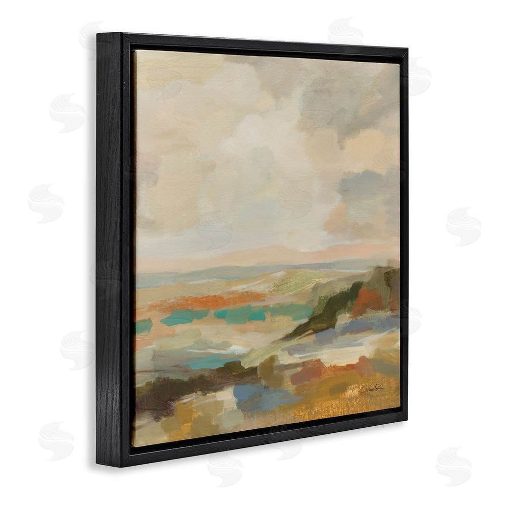 Silvia Vassileva Muted Harmony Palette Black Floating Frame Canvas Wall Art Print