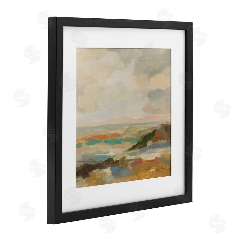 Silvia Vassileva Muted Harmony Palette Black Framed Print Under Glass Wall Art