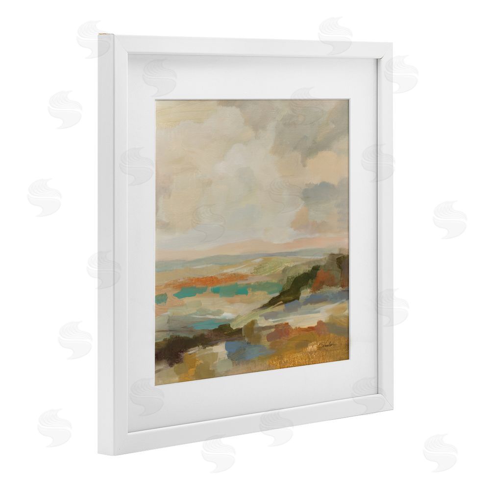 Silvia Vassileva Muted Harmony Palette White Framed Print Under Glass Wall Art