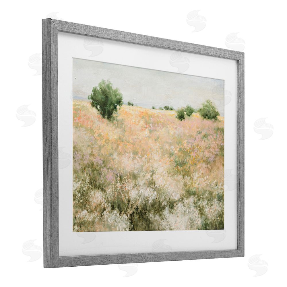 Julia Purinton Pastoral Freedom Field Gray Framed Print Under Glass Wall Art