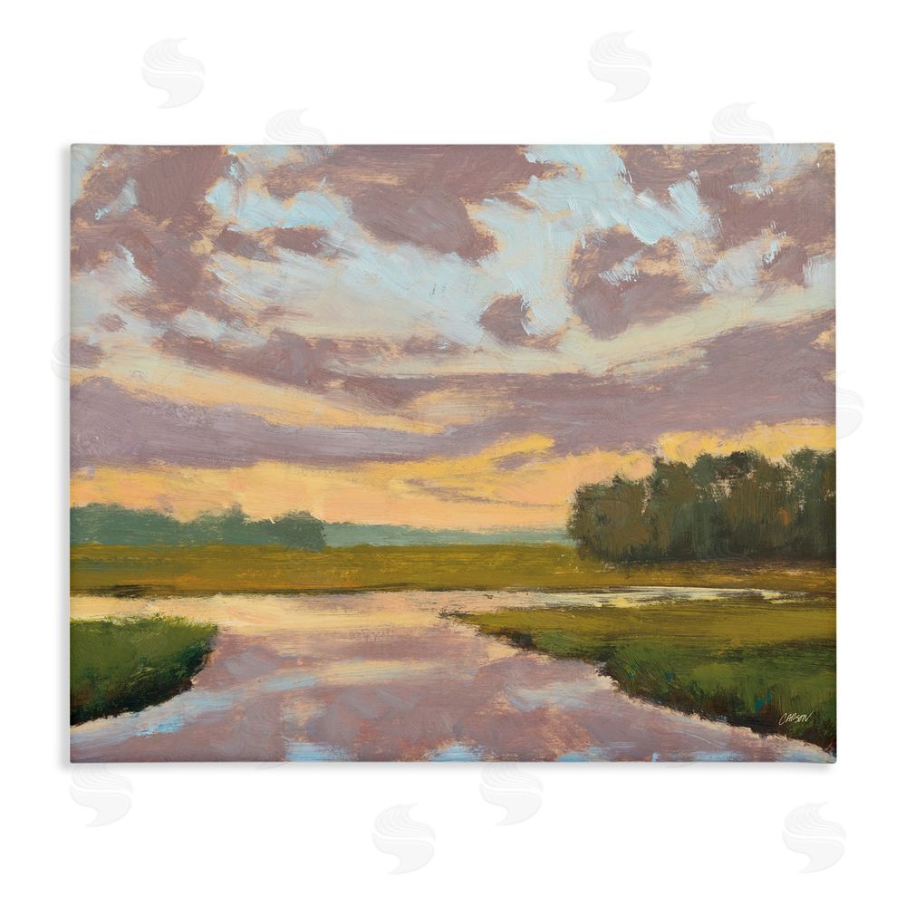 Carson Overstreet Lowcountry Sunset Palette Stretched Canvas Wall Art Print