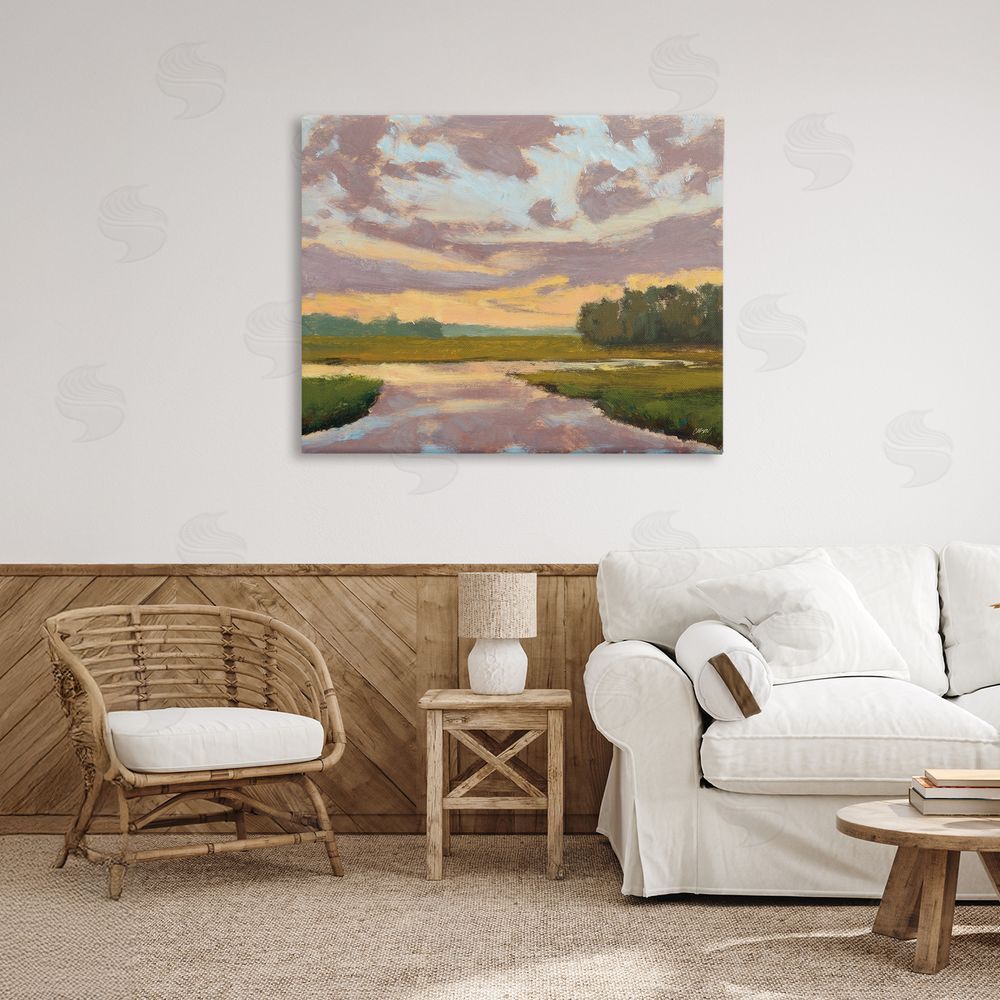 Carson Overstreet Lowcountry Sunset Palette Canvas Wall Art Print in Room