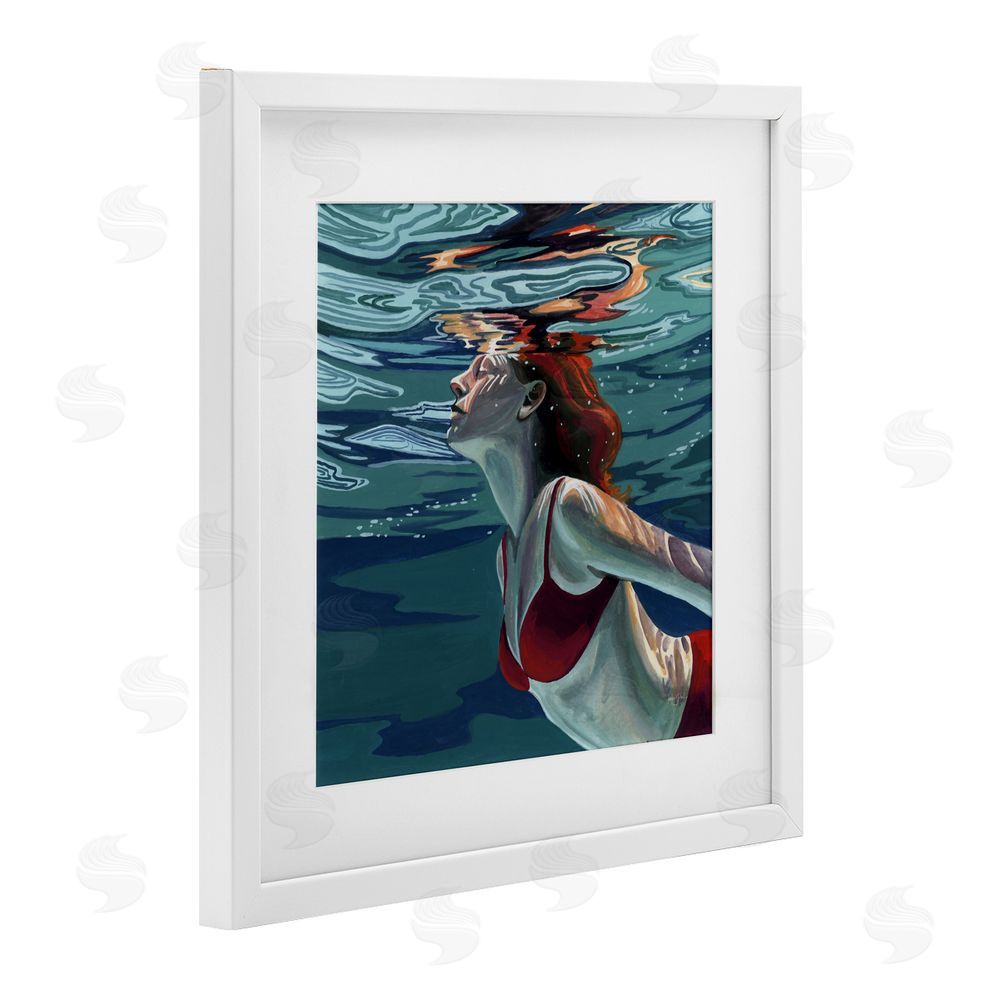 Kate Jarvik Birch Swimming To The Surface White Framed Print Under Glass Wall Art