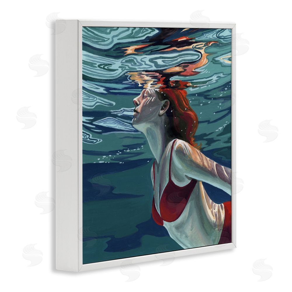 Kate Jarvik Birch Swimming To The Surface White Framed Giclee Wall Art Print
