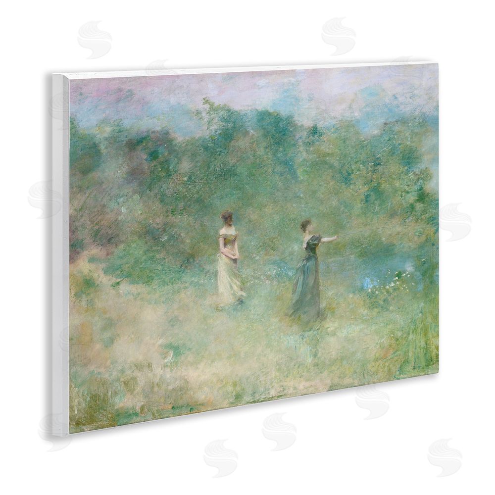 Wild Apple Portfolio Vintage Summer Fishing Ladies Wall Plaque Art Print