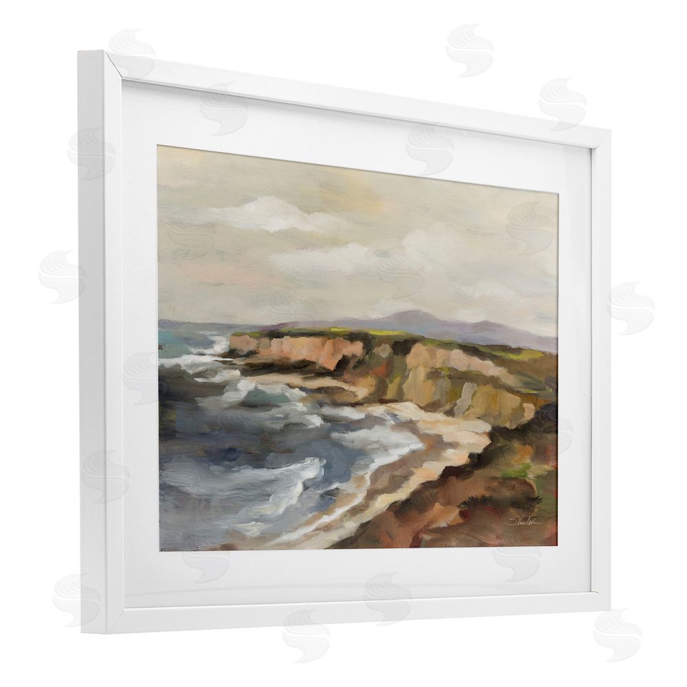 Silvia Vassileva Rocky Coast Expression White Framed Print Under Glass Wall Art