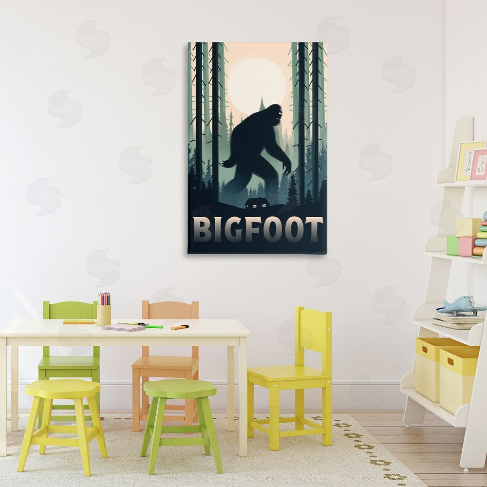 Omar Escalante Forest Creature Cabin in Woods Canvas Wall Art Print in Room