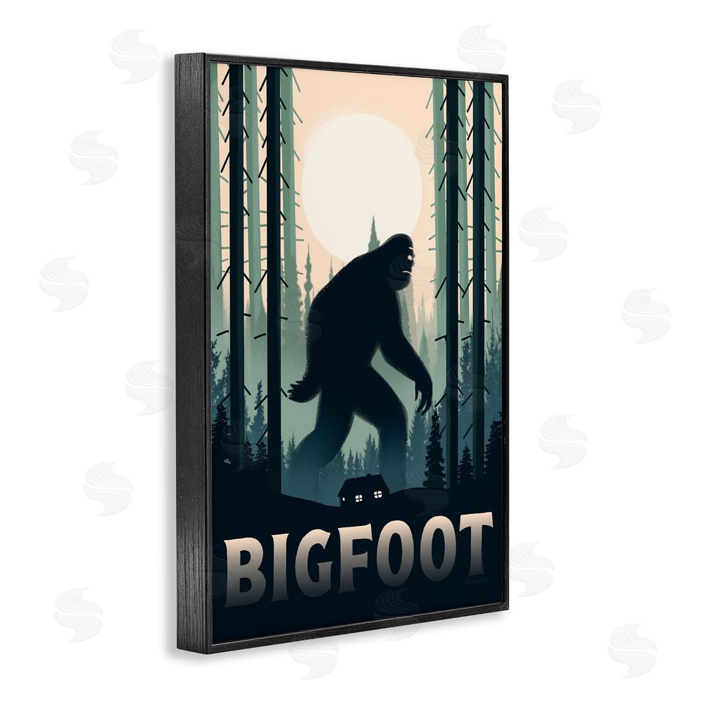 Omar Escalante Forest Creature Cabin in Woods Black Framed Giclee Wall Art Print