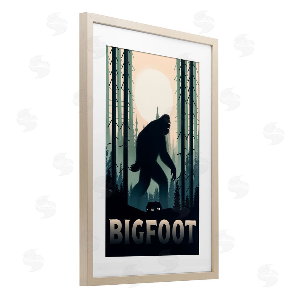 Omar Escalante Forest Creature Cabin in Woods Birch Framed Print Under Glass Wall Art