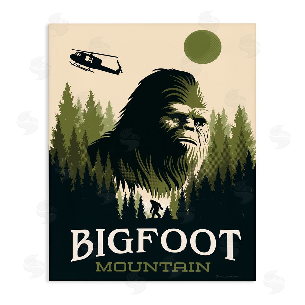 Omar Escalante Bigfoot Mountain Forest Stretched Canvas Wall Art