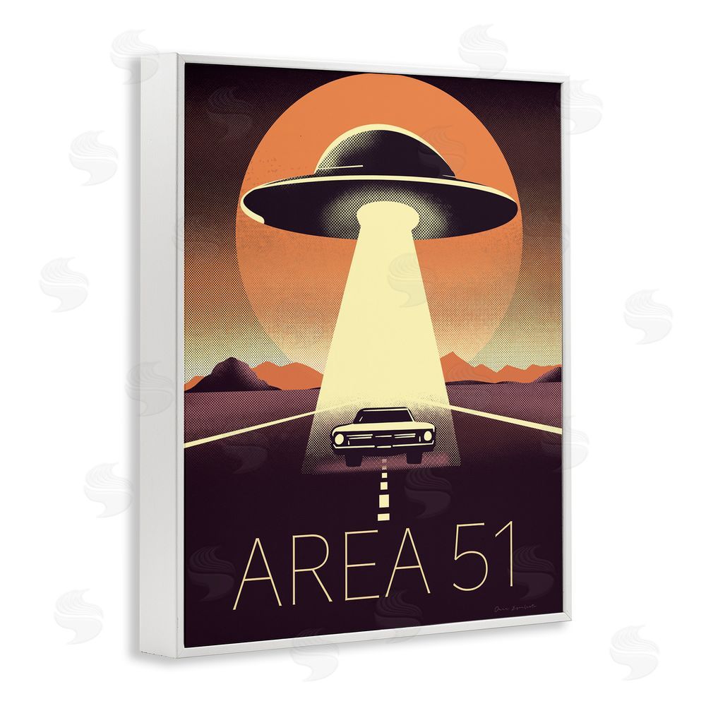 Omar Escalante Abduction On The Road White Framed Giclee Wall Art Print