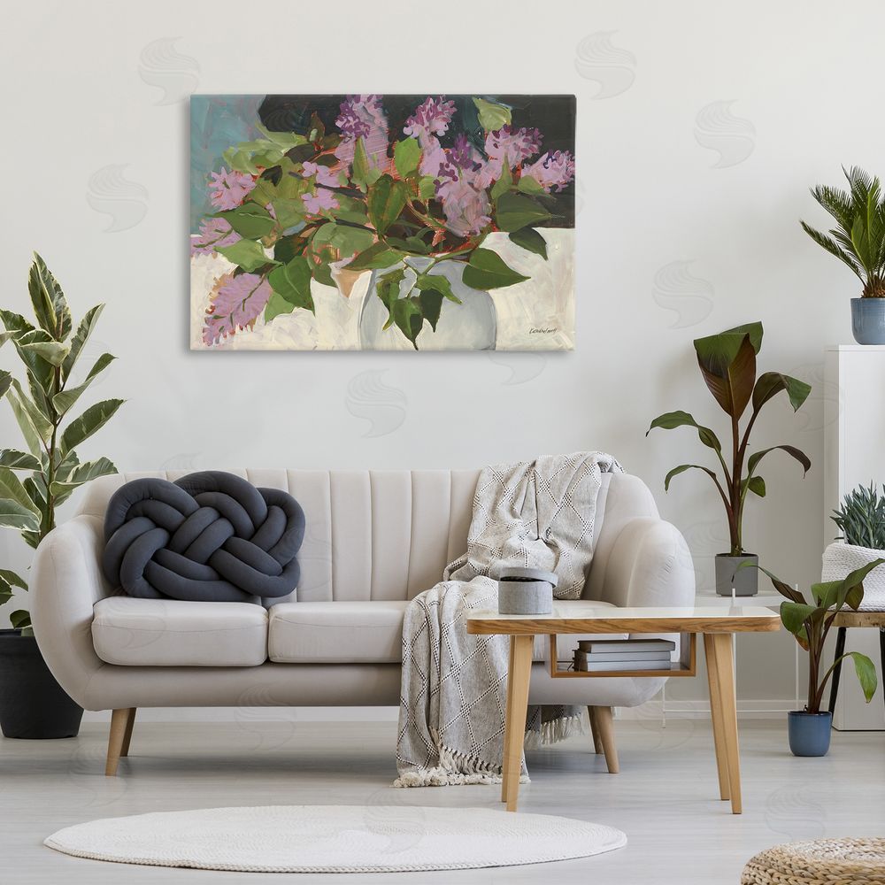 Katherine Lovell June Lilacs Bouquet Canvas Wall Art Print in Room