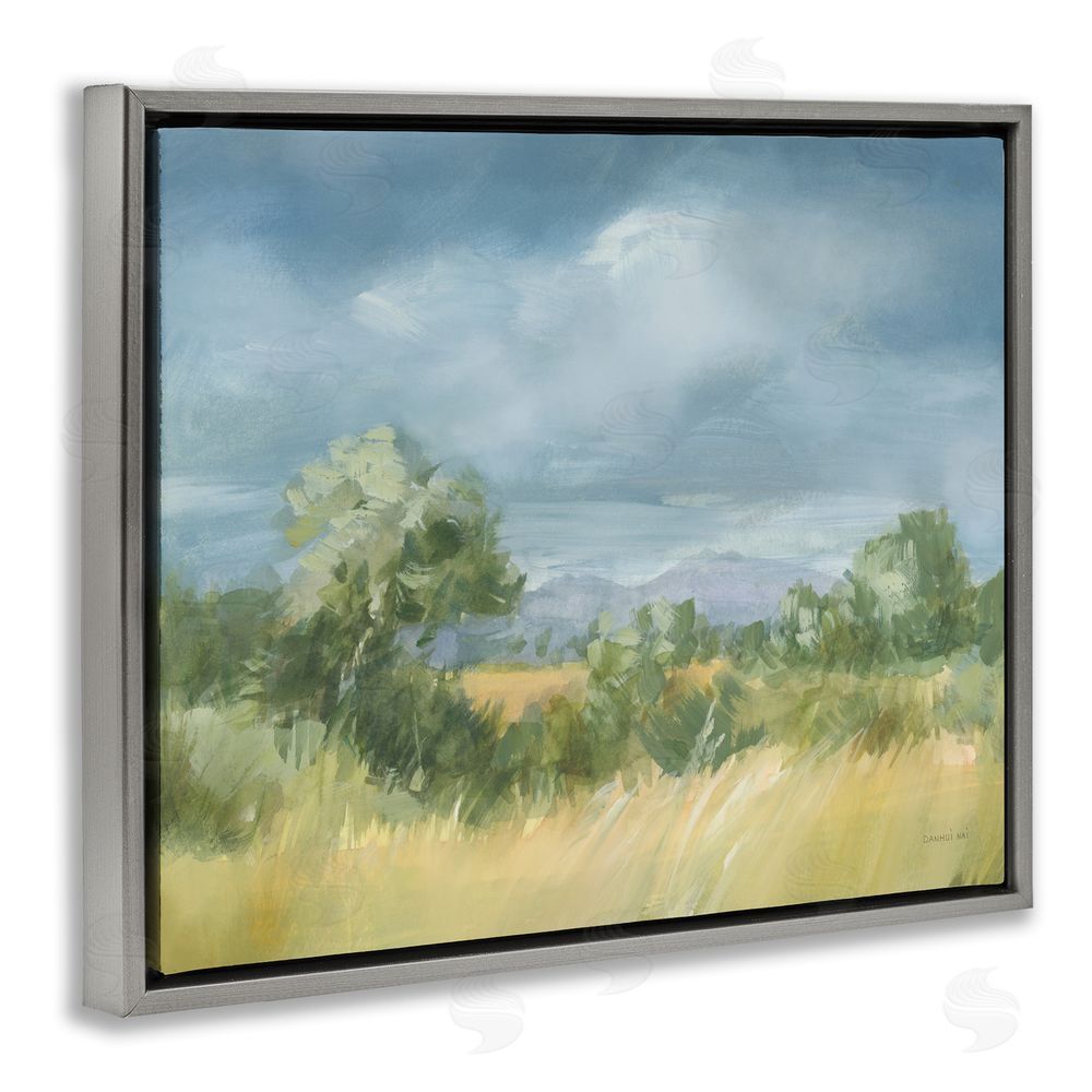 Danhui Nai Whispering Winds Countryside Gray Floating Frame Canvas Wall Art Print