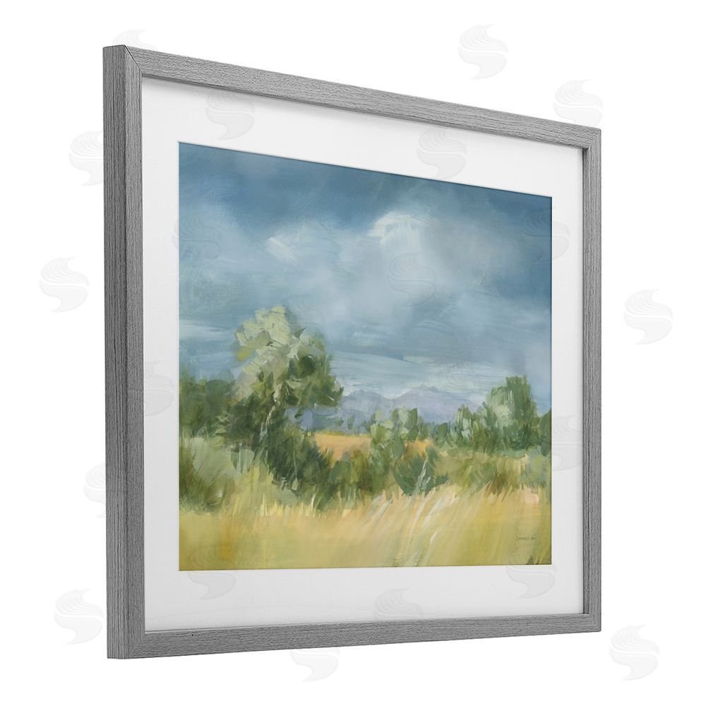 Danhui Nai Whispering Winds Countryside Gray Framed Print Under Glass Wall Art