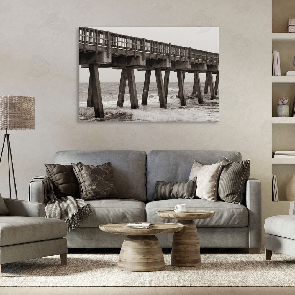 Nathan Larson Pier Angles Structure Canvas Wall Art Print in Room