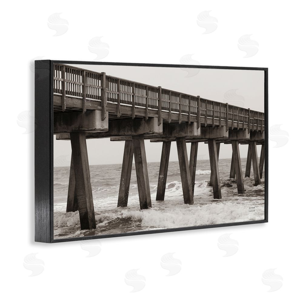 Nathan Larson Pier Angles Structure Black Framed Giclee Wall Art Print