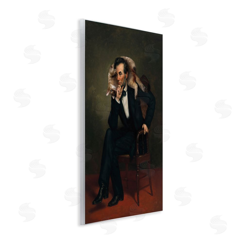 Sarah Adams Cat & Historical Leader Wall Plaque Art Print