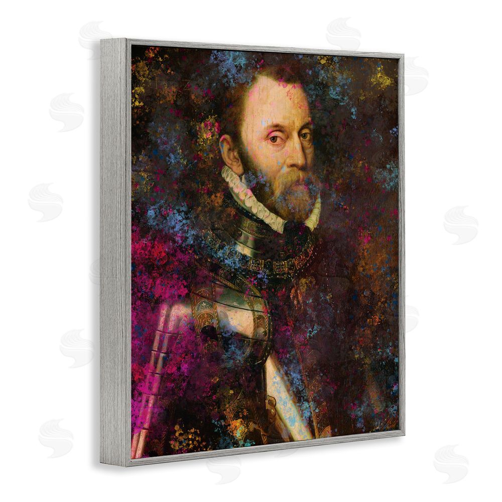 Sarah Adams Dappled Royalty Portrait Gray Framed Giclee Wall Art Print