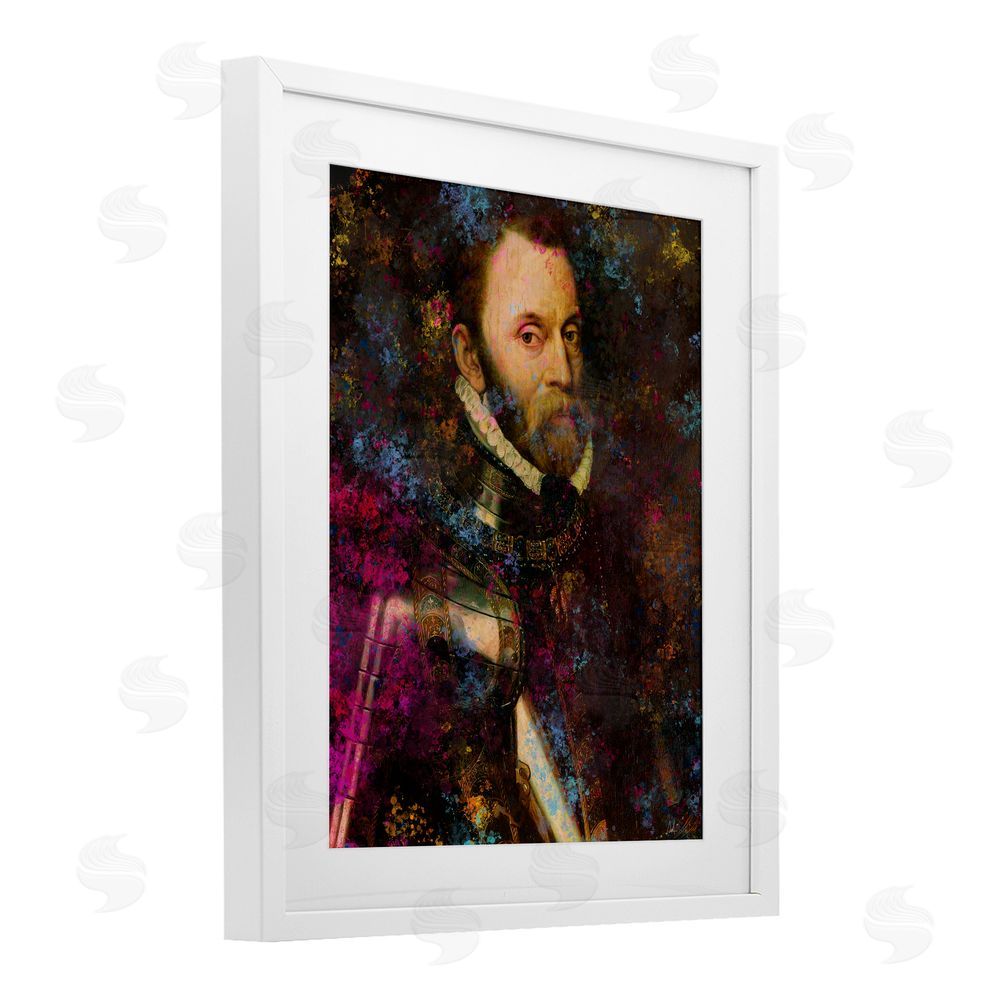 Sarah Adams Dappled Royalty Portrait White Framed Print Under Glass Wall Art
