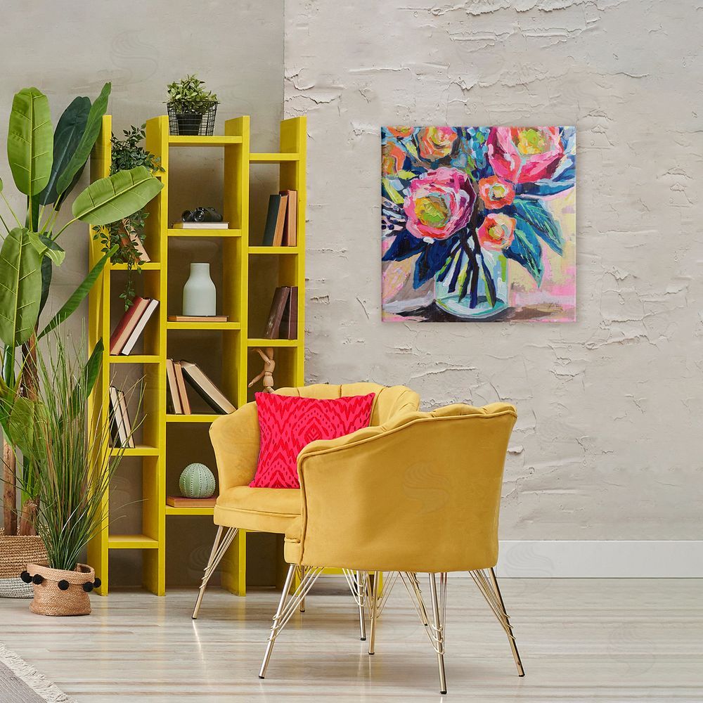 Jeanette Vertentes Because You Love Me Stretched Canvas Wall Art in Room