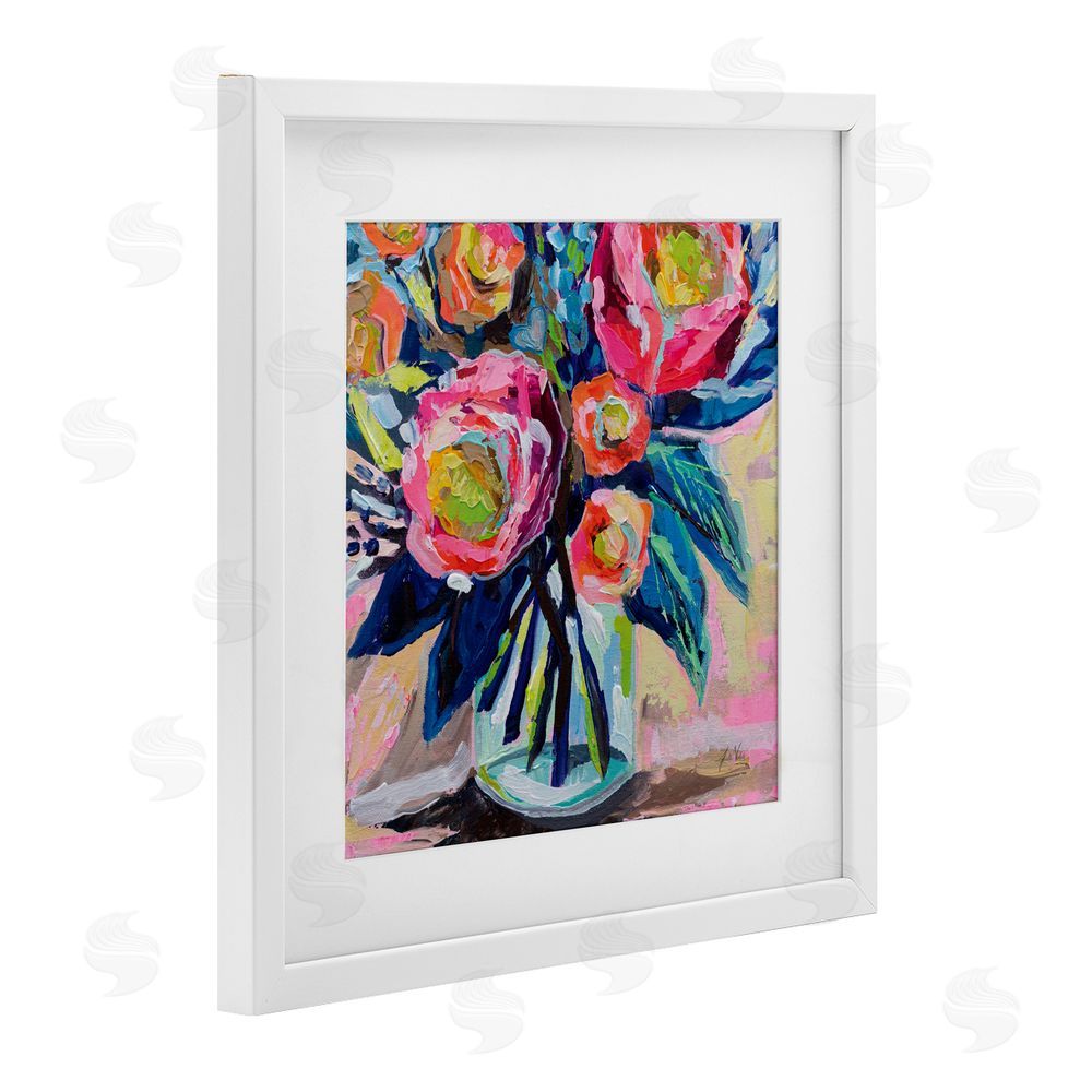 Jeanette Vertentes Because You Love Me White Framed Print Under Glass Wall Art