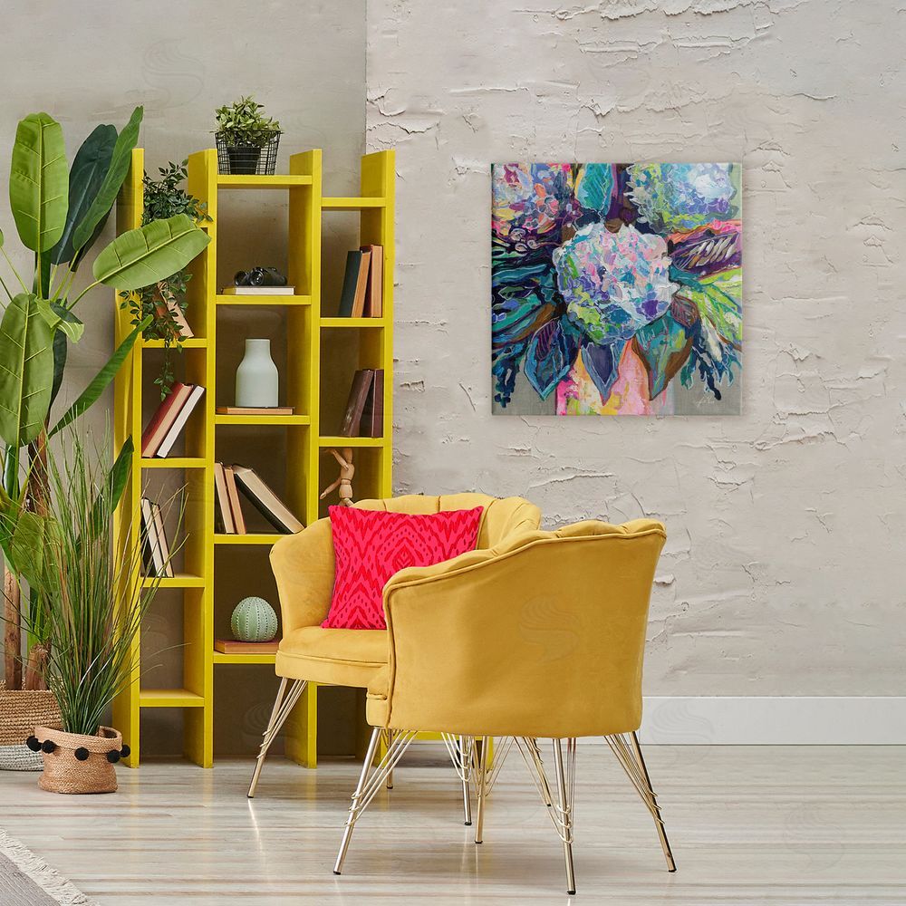 Jeanette Vertentes Love That Gives Bouquet Canvas Wall Art Print in Room