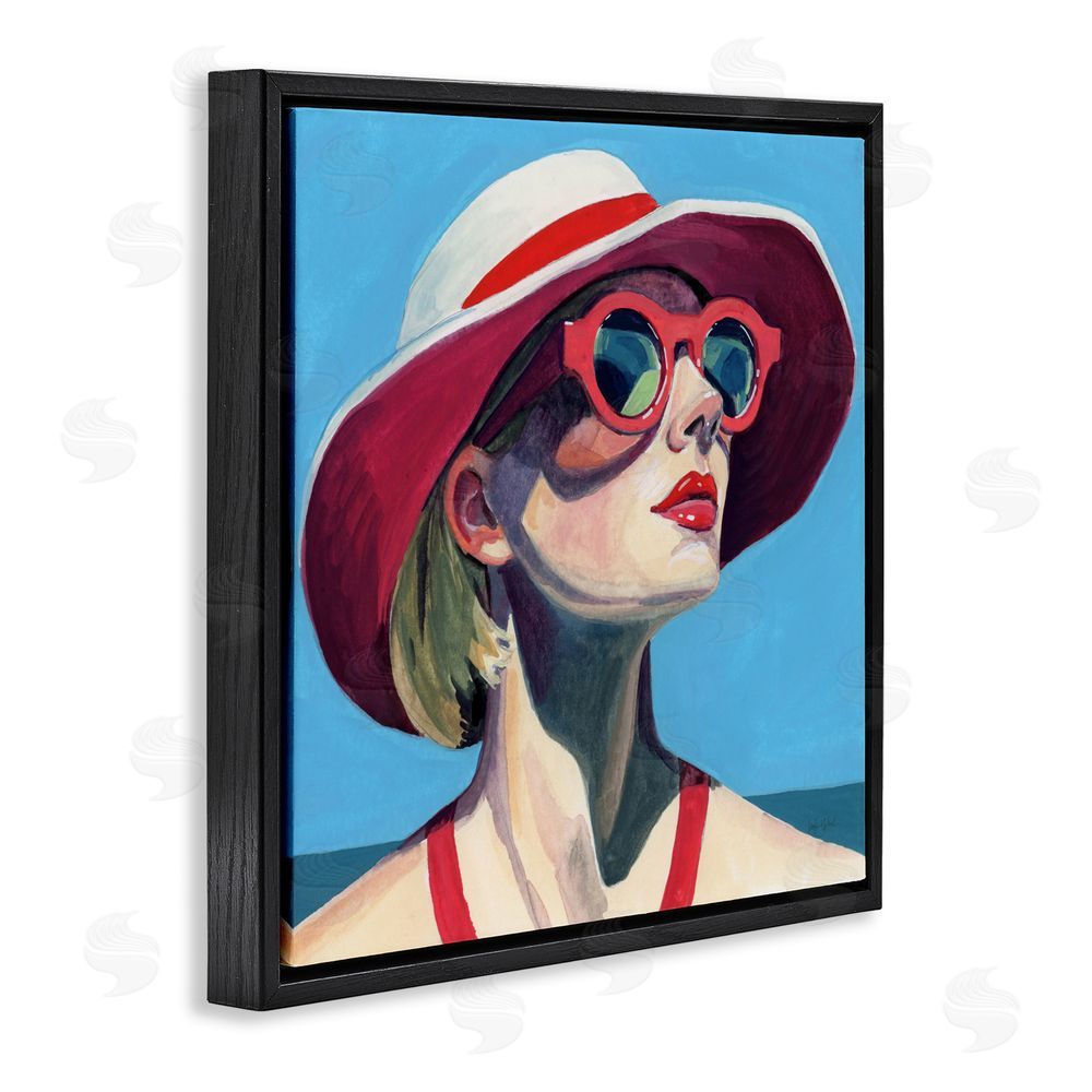 Kate Jarvik Birch Vacation In Style Black Floating Frame Canvas Wall Art Print