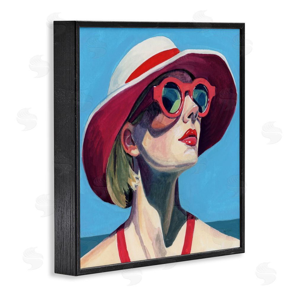 Kate Jarvik Birch Vacation In Style Black Framed Giclee Wall Art Print