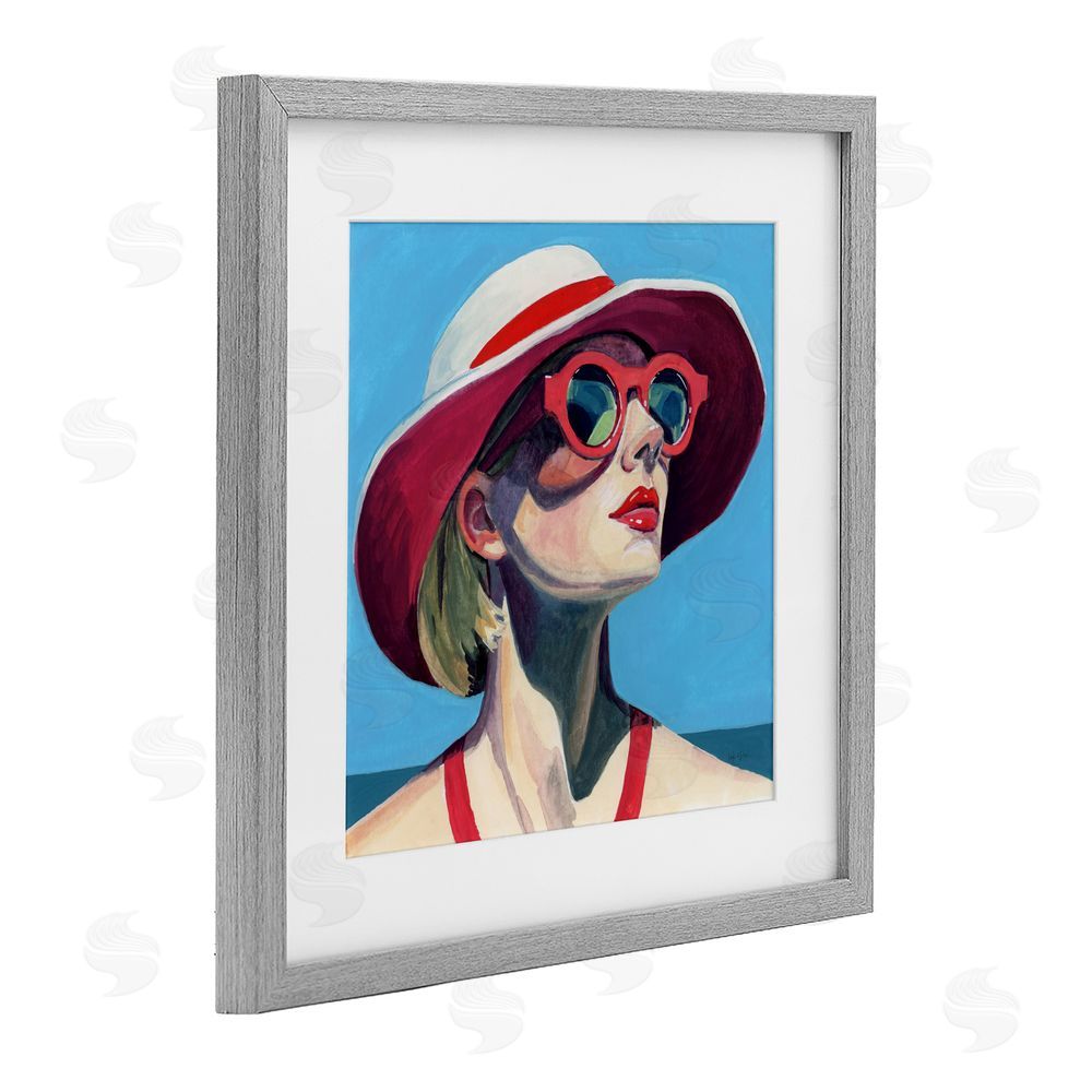Kate Jarvik Birch Vacation In Style Gray Framed Print Under Glass Wall Art