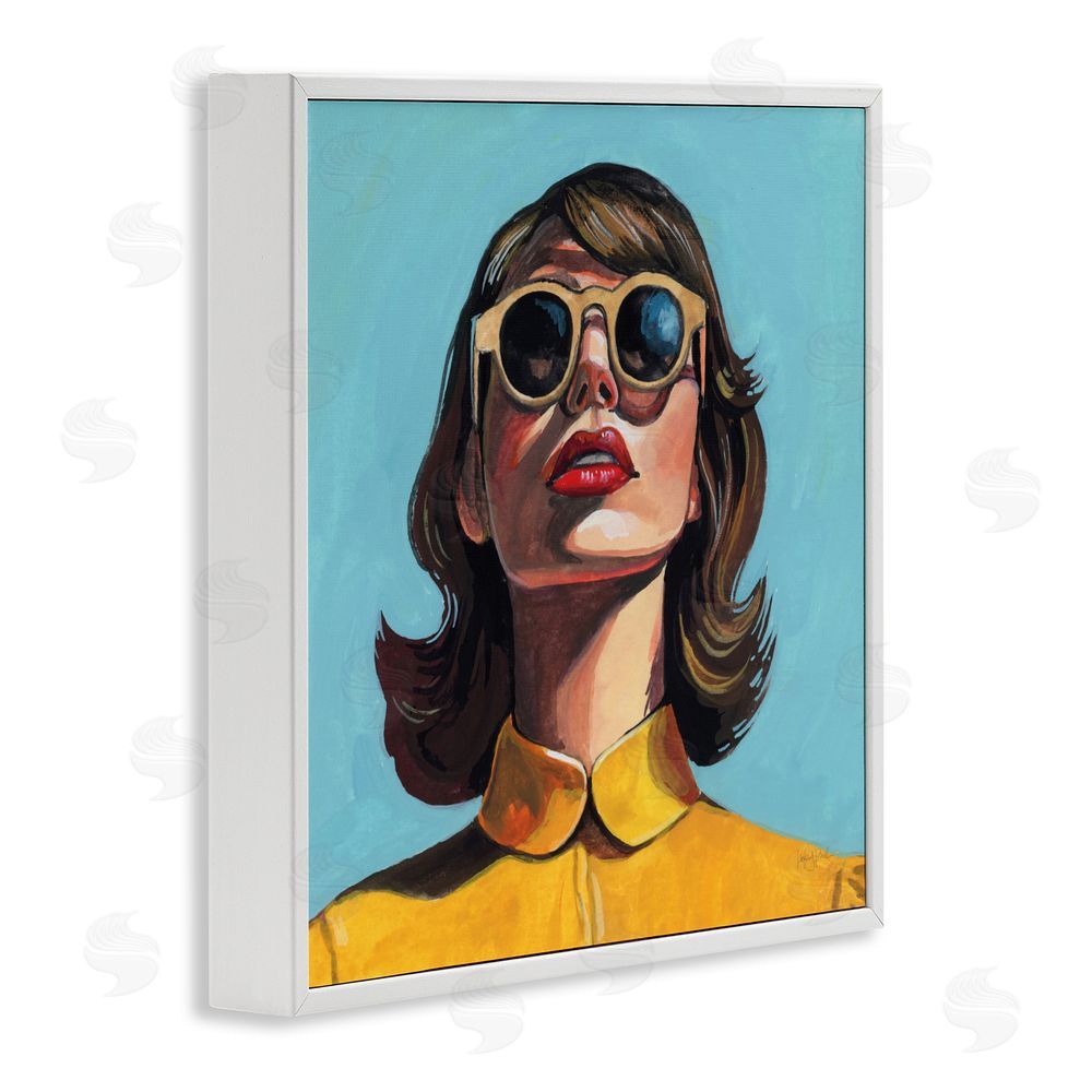 Kate Jarvik Birch Beautiful Sunshiny Day Retro White Framed Giclee Wall Art Print