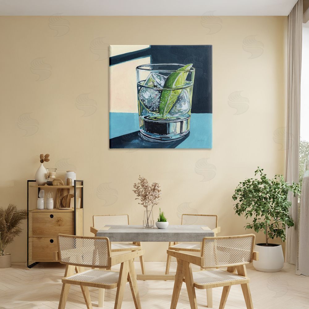 Kate Jarvik Birch Strong Gin and Tonic Stretched Canvas Wall Art in Room