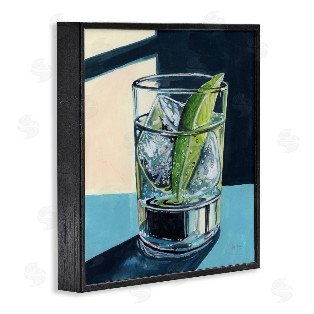 Kate Jarvik Birch Strong Gin and Tonic Black Framed Giclee Wall Art Print