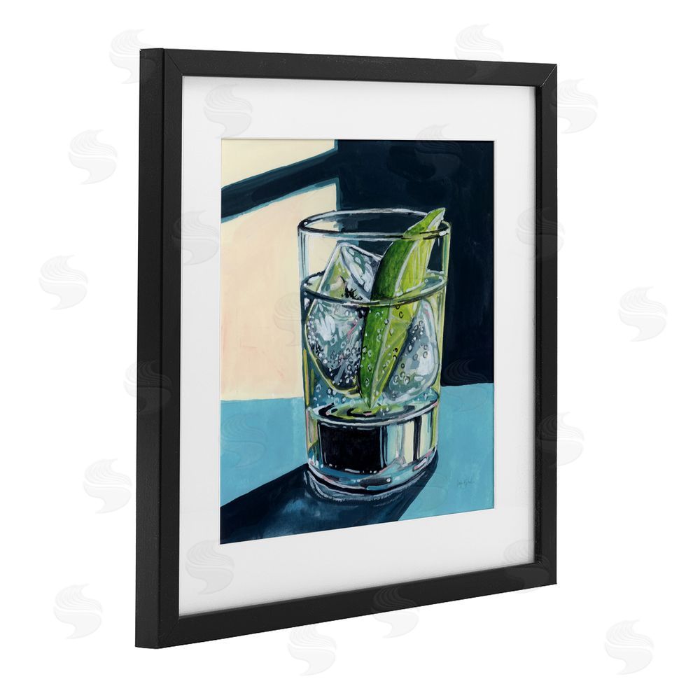 Kate Jarvik Birch Strong Gin and Tonic Black Framed Print Under Glass Wall Art
