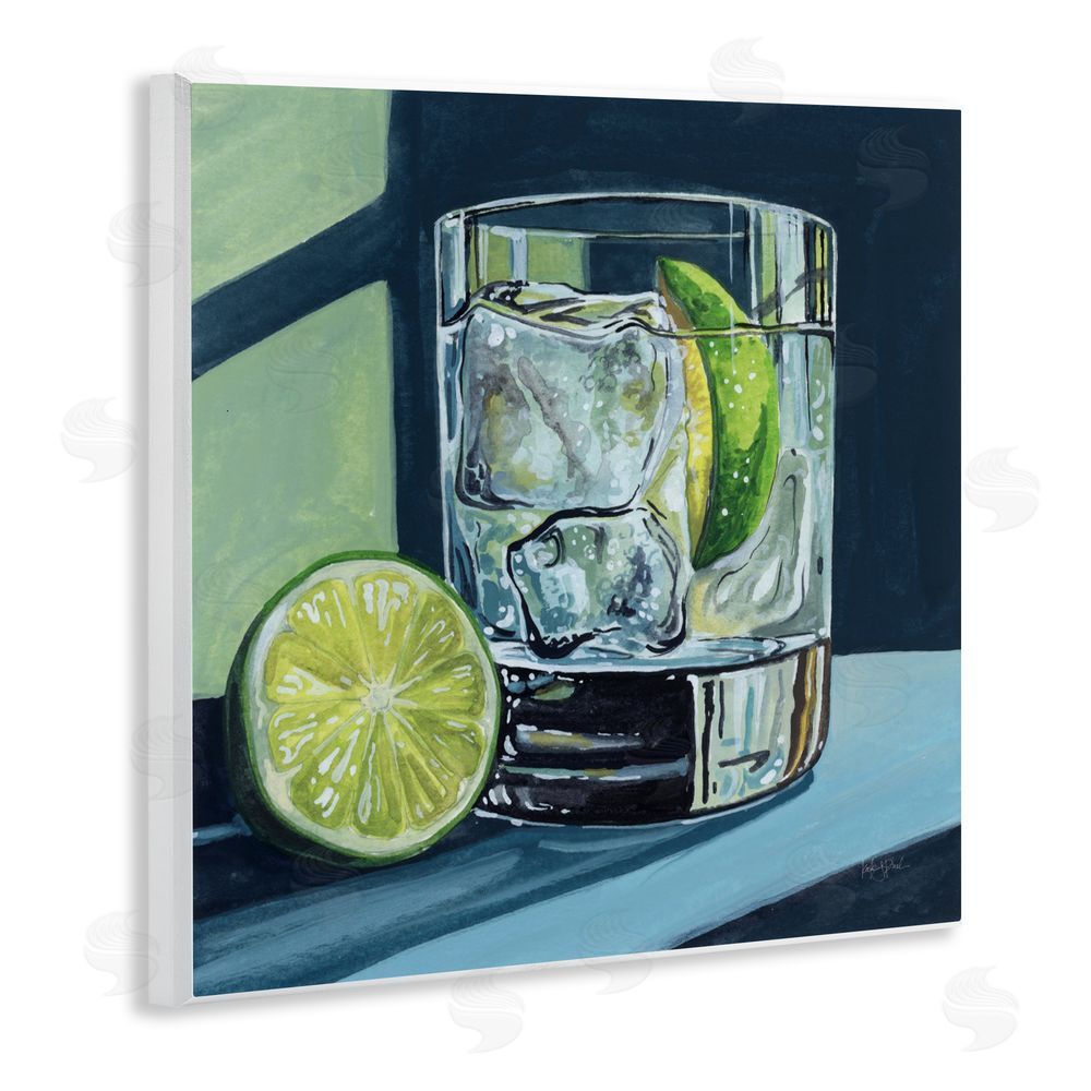 Kate Jarvik Birch Lime & Gin Tonic Cocktail Wall Plaque Art Print