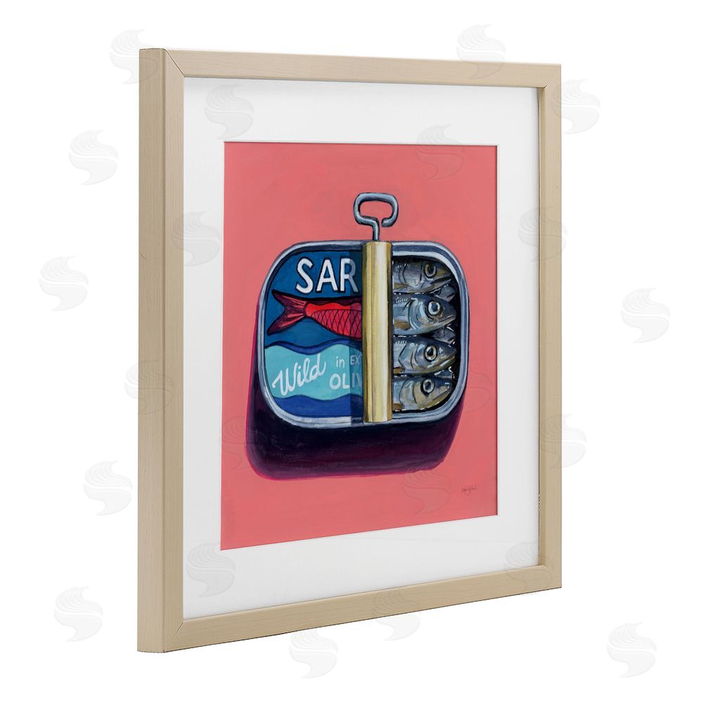 Kate Jarvik Birch Wild Sardines on Pink Birch Framed Print Under Glass Wall Art