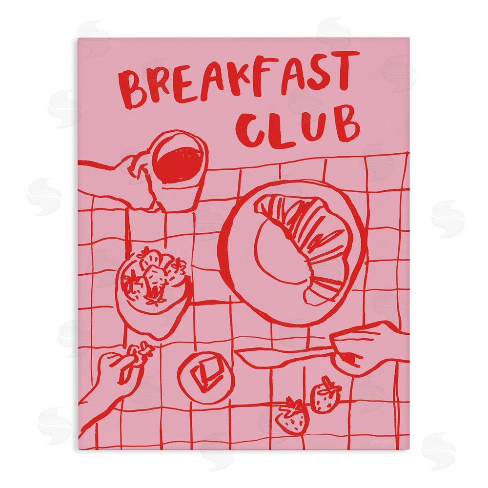 Jenaya Jackson Breakfast Club Doodles Stretched Canvas Wall Art