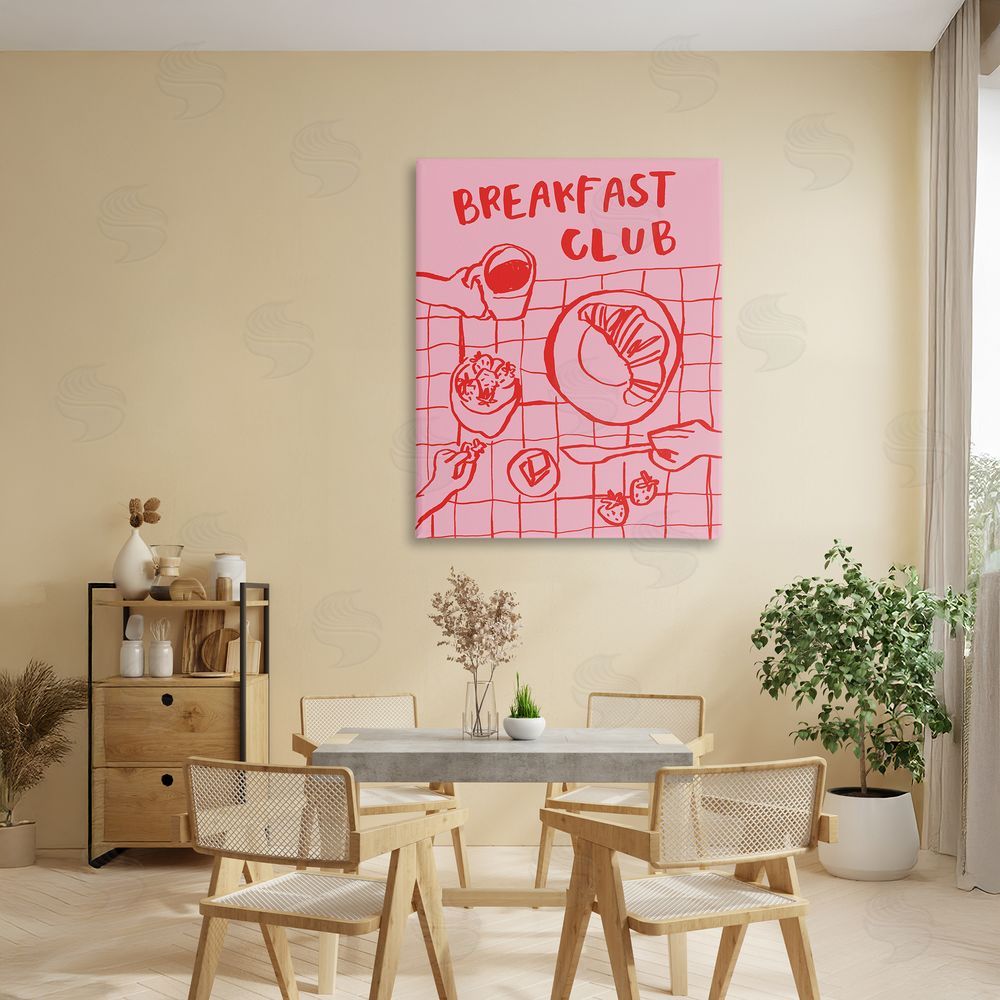 Jenaya Jackson Breakfast Club Doodles Stretched Canvas Wall Art in Room