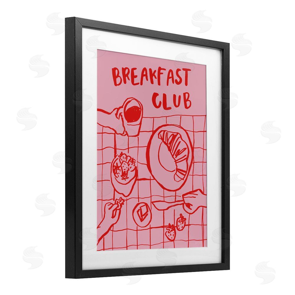 Jenaya Jackson Breakfast Club Doodles Black Framed Print Under Glass Wall Art