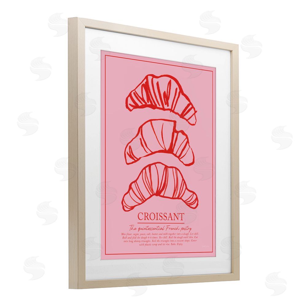 Jenaya Jackson Croissant Breakfast Pastry Birch Framed Print Under Glass Wall Art