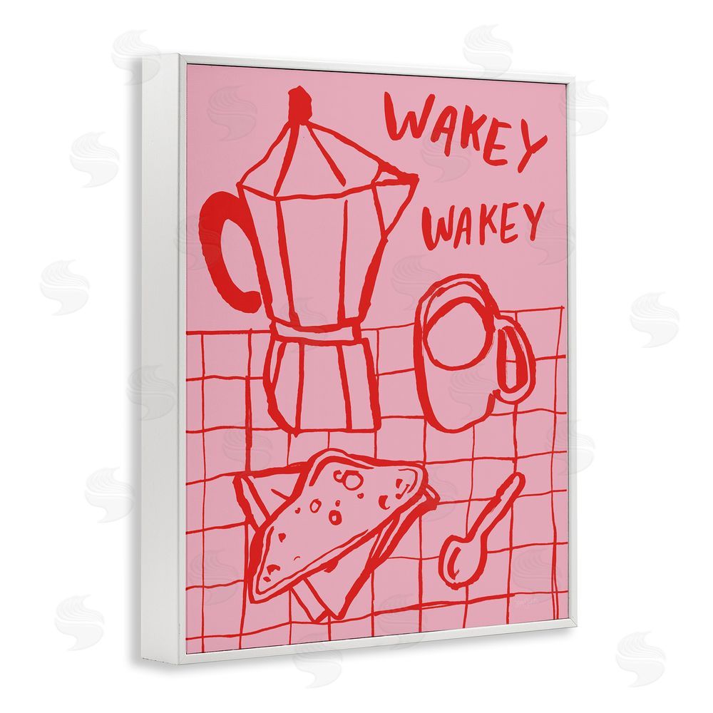 Jenaya Jackson Wakey Breakfast Doodles White Framed Giclee Wall Art Print