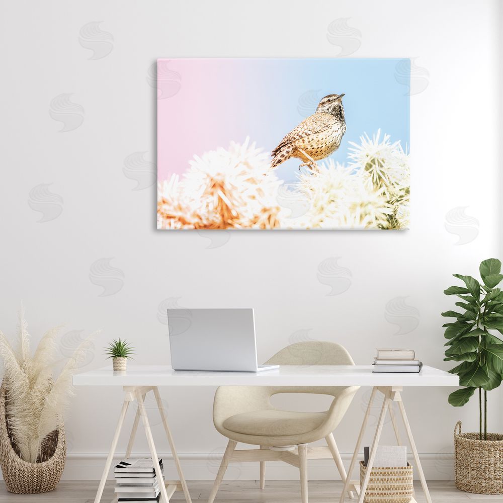Nathan Larson Desert Song Bird Stretched Canvas Wall Art Print in Room