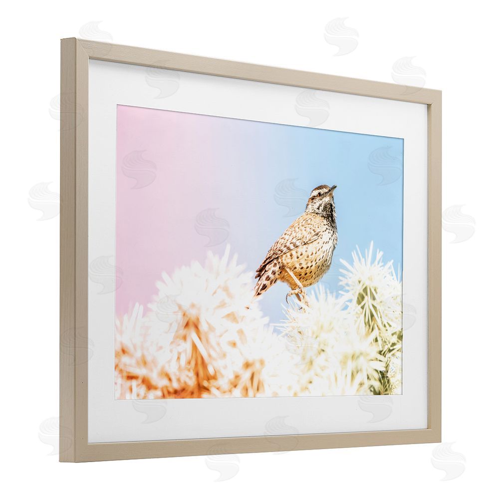 Nathan Larson Desert Song Bird Birch Framed Print Under Glass Wall Art