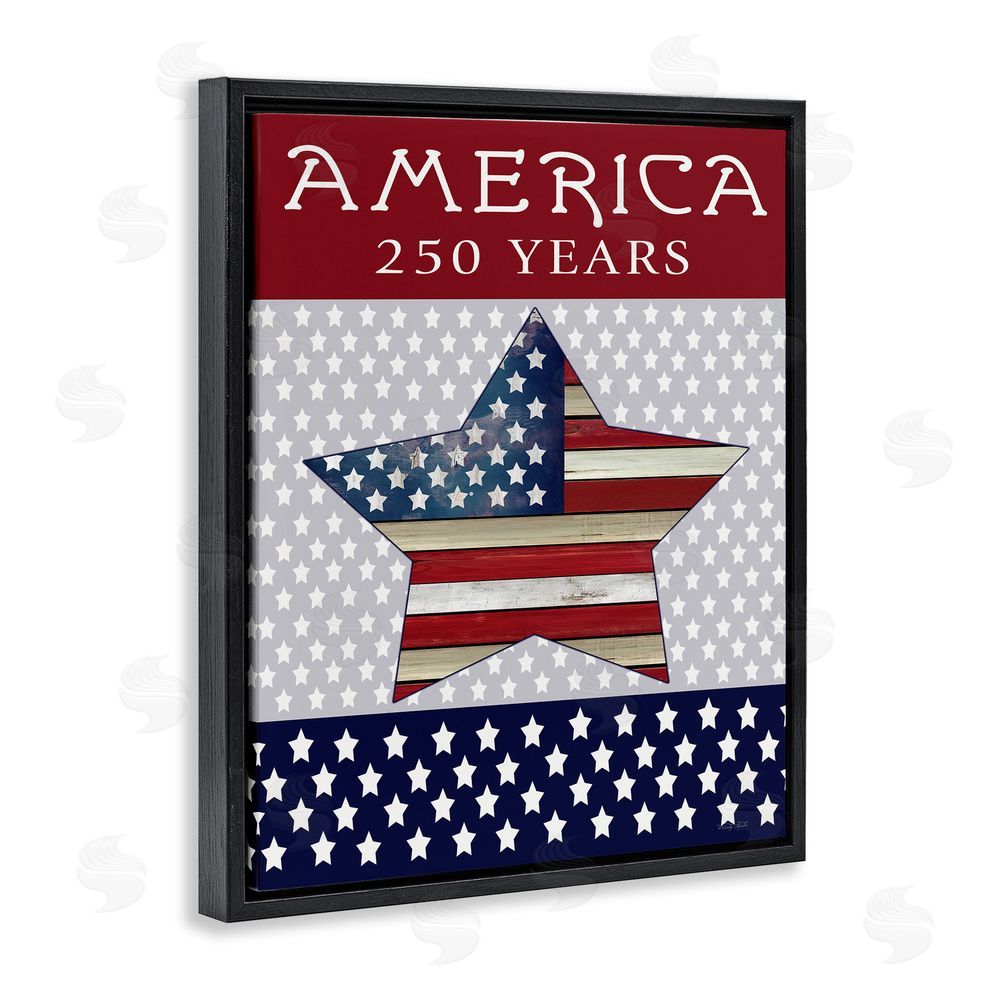 Cindy Jacobs Historic America 250 Years Black Floating Frame Canvas Wall Art Print
