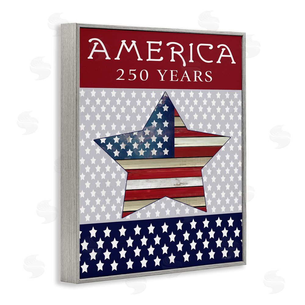 Cindy Jacobs Historic America 250 Years Gray Framed Giclee Wall Art Print
