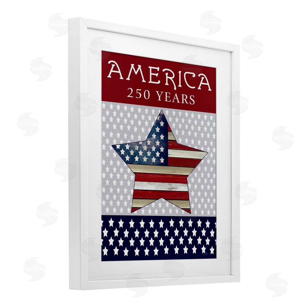 Cindy Jacobs Historic America 250 Years White Framed Print Under Glass Wall Art