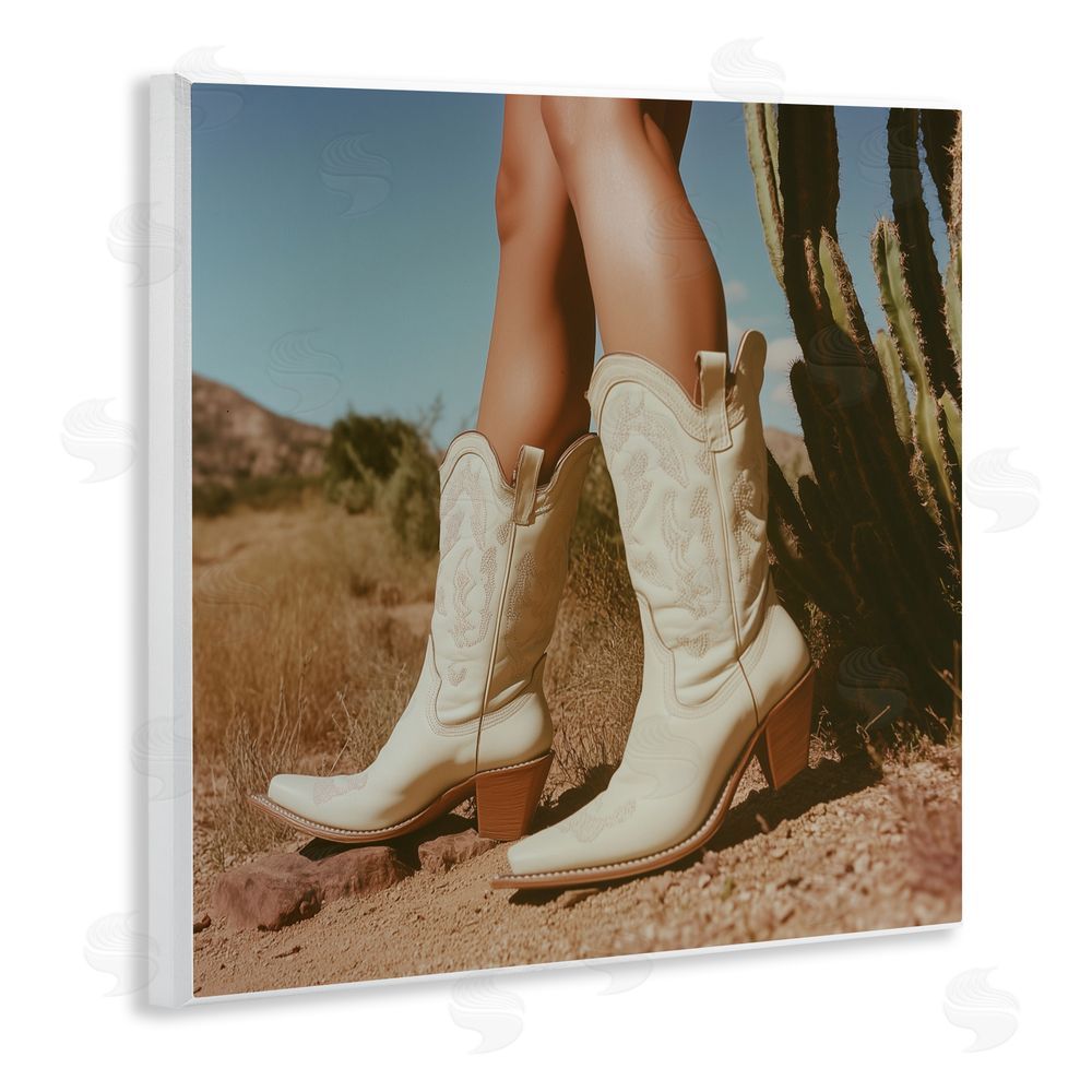 Heidi Kuntz Desert Boots Step Wall Plaque Art Print
