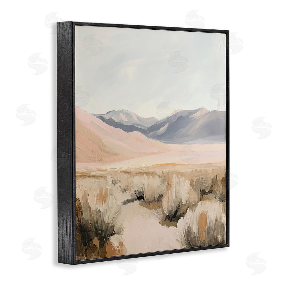 Heidi Kuntz Pastel Desert Solitude Black Framed Giclee Wall Art Print